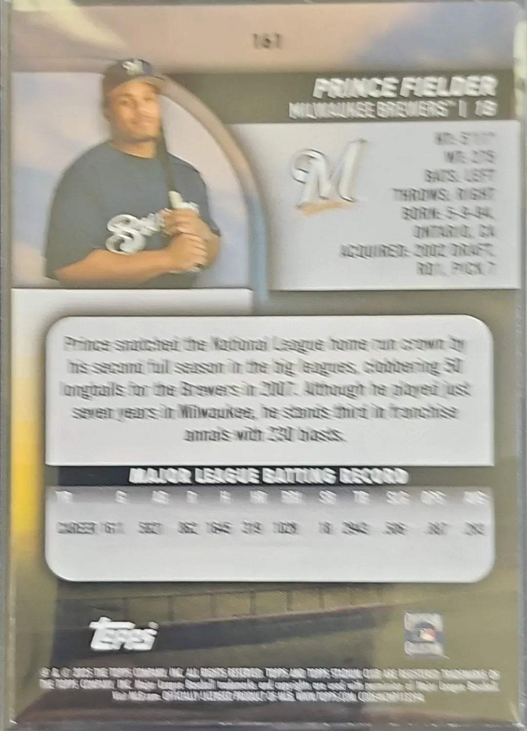 2025 Stadium Club #161 Prince Fielder