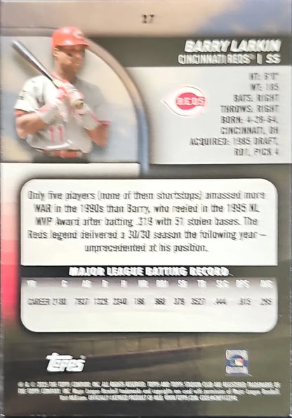 2025 Stadium Club #27 Barry Larkin Light Blue Foil