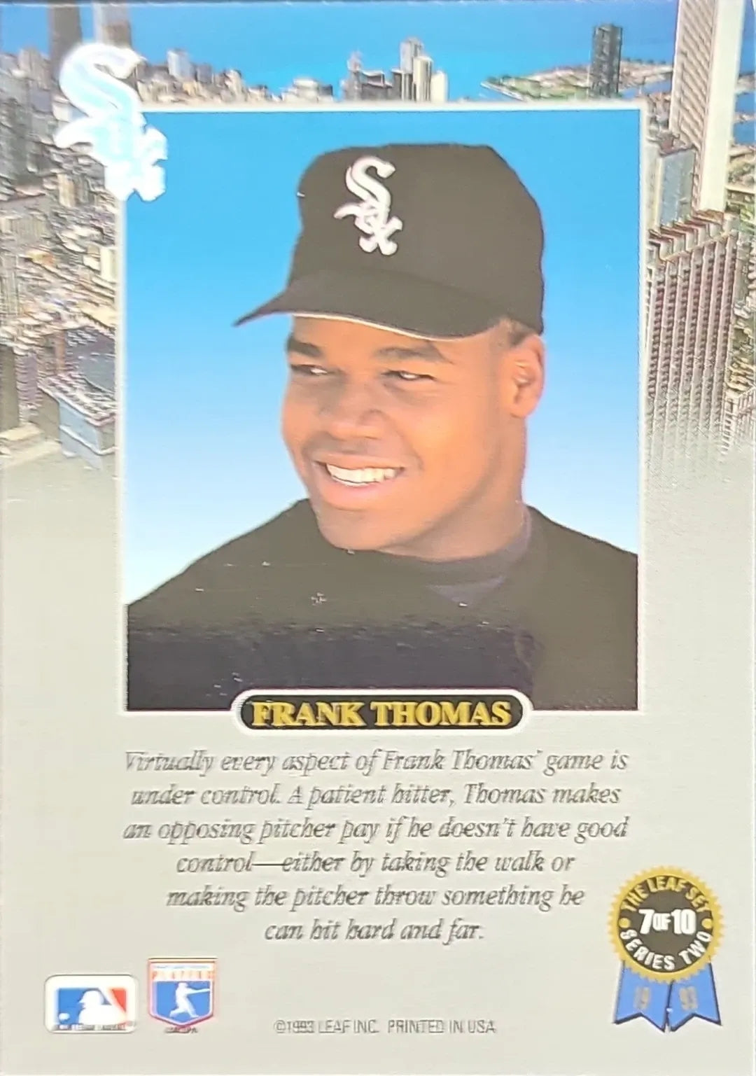 1993 Leaf #7 Frank Thomas Frank Thomas