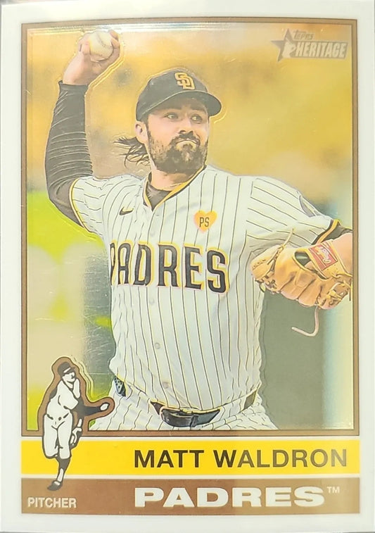 2025 Topps Heritage #497 Matt Waldron Chrome Refractor