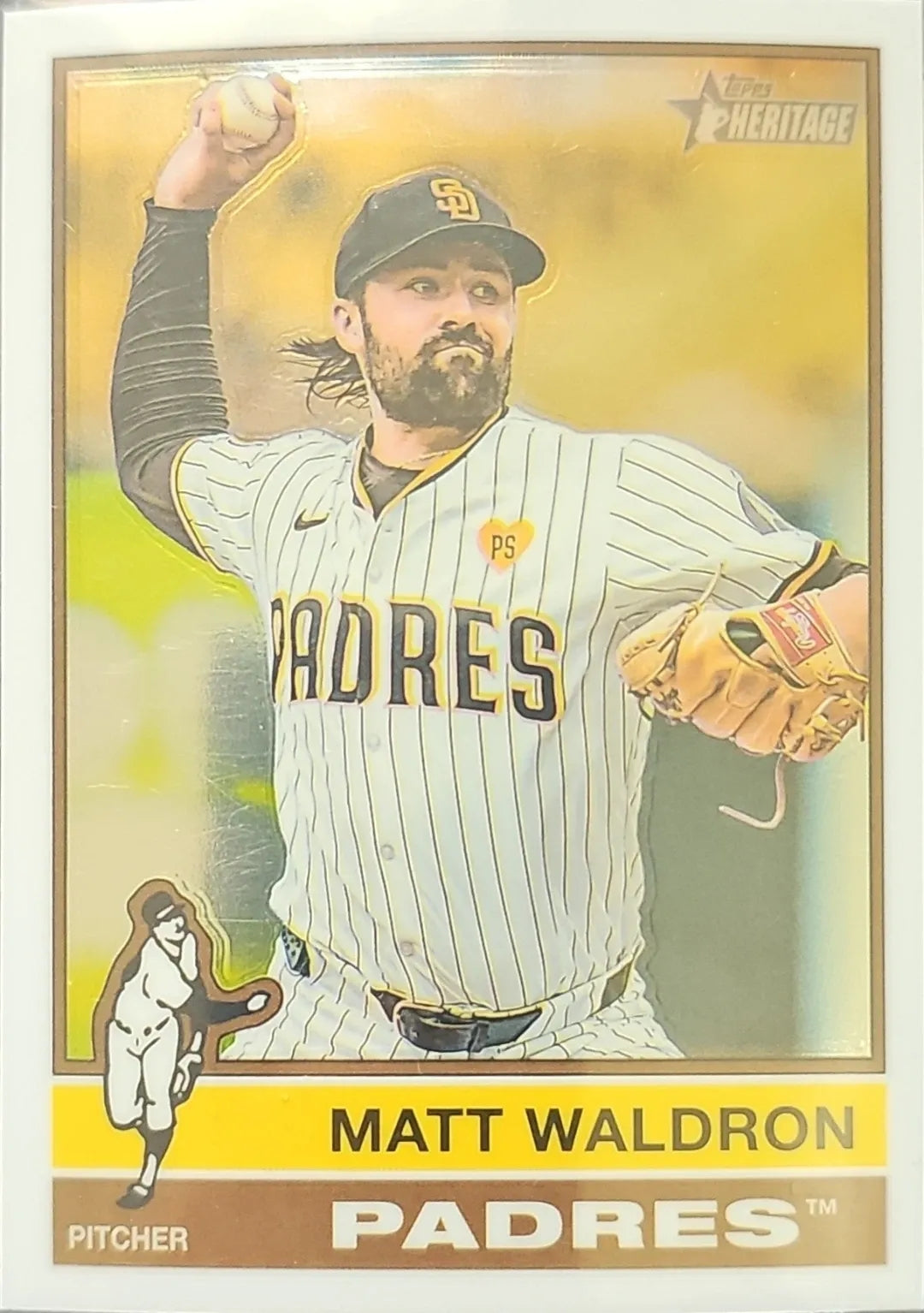 2025 Topps Heritage #497 Matt Waldron Chrome Refractor