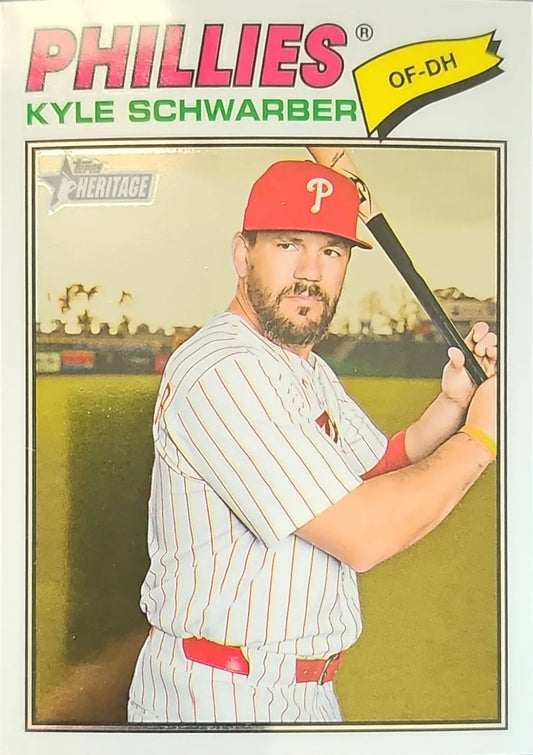 2026 Topps Heritage #159 Kyle Schwarber Chrome