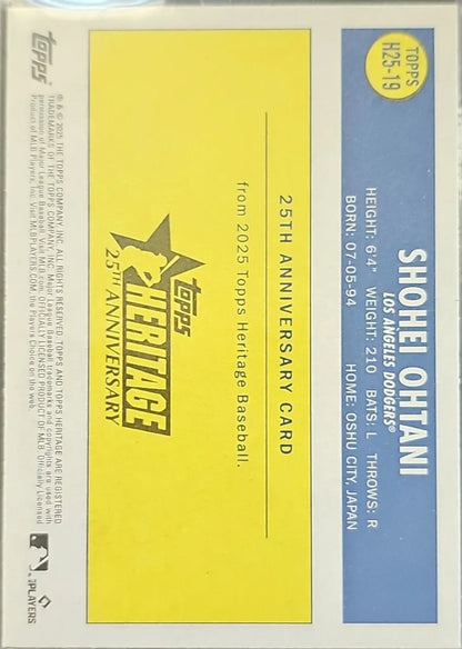2025 Topps Heritage #H25-19 Shohei Ohtani Heritage 25th Anniversary