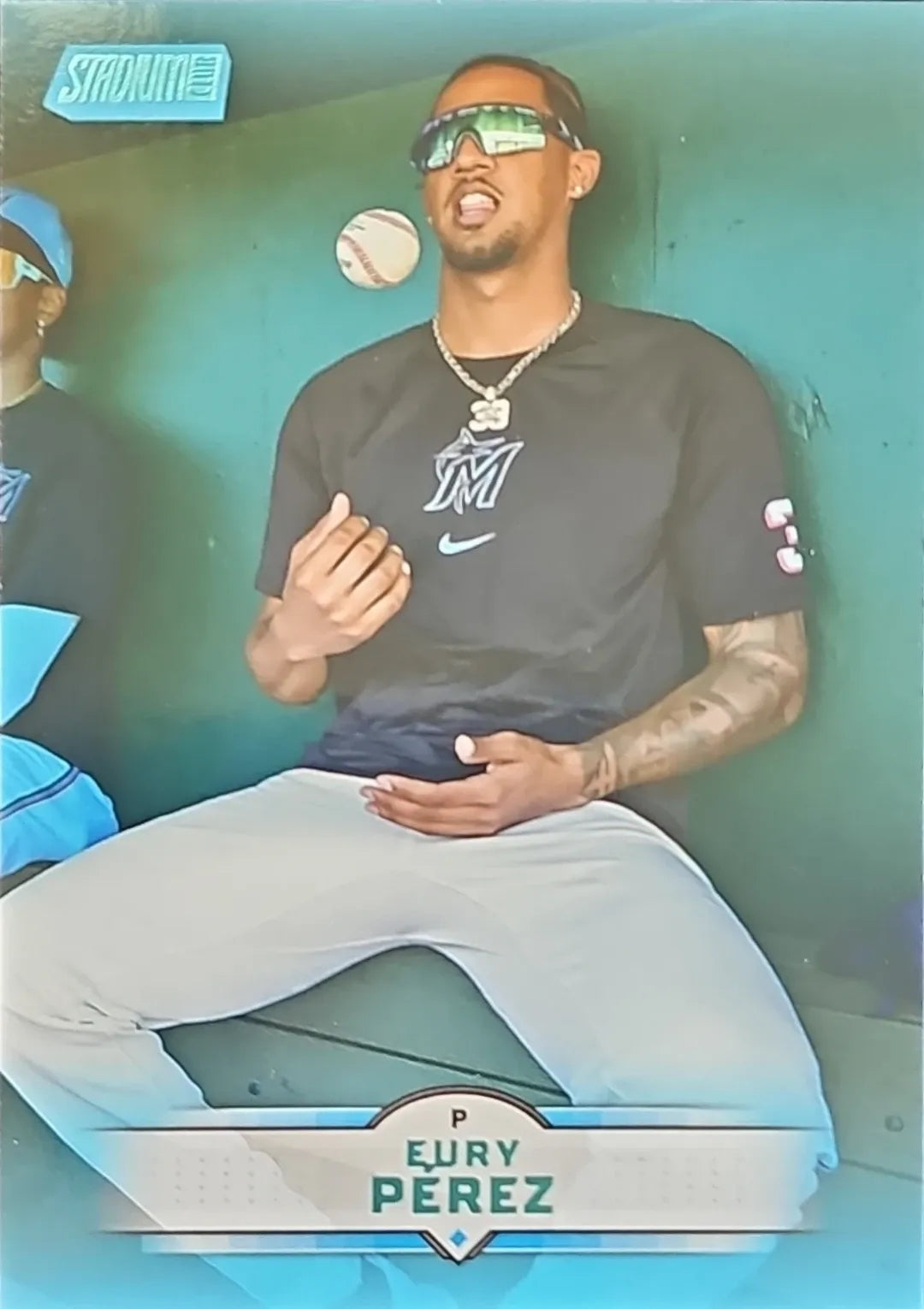 2025 Stadium Club #131 Eury Pérez Light Blue Foil