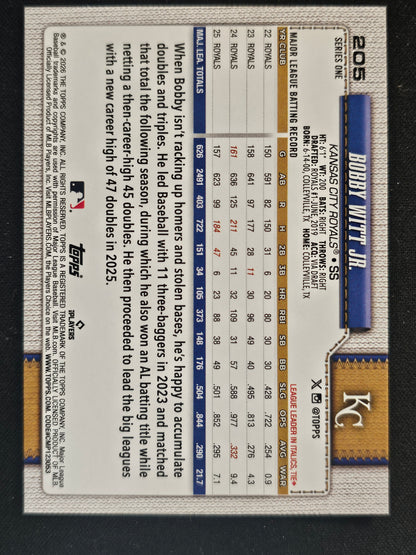 2026 Topps #205 Bobby Witt Jr.