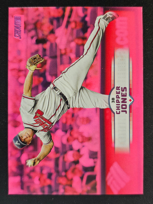 2025 Stadium Club #84 Chipper Jones Pink Foil
