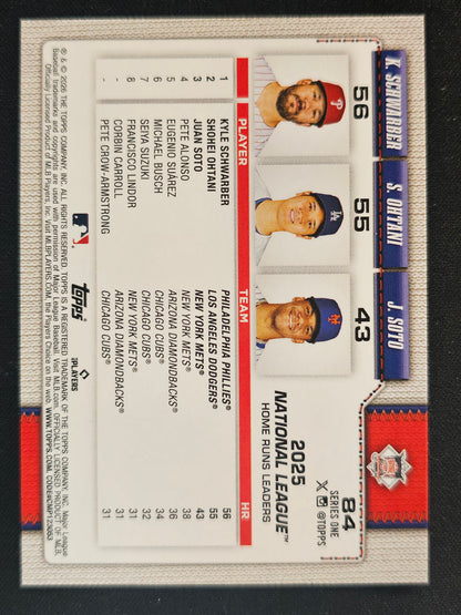 2026 Topps #84 National League Leaders HRs