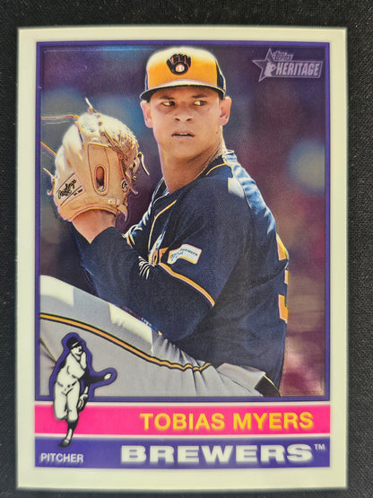2025 Topps Heritage #137 Tobias Myers Chrome