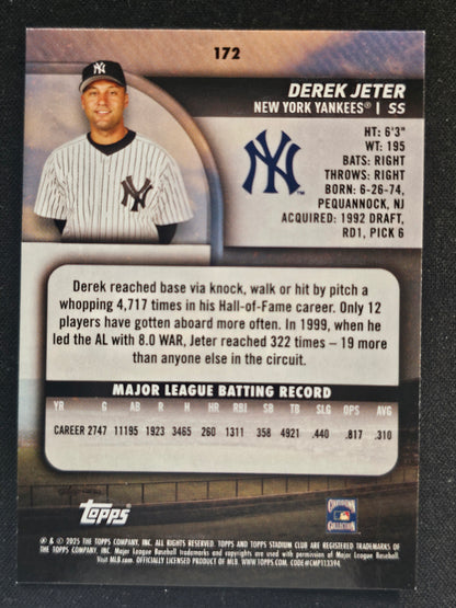2025 Stadium Club #172 Derek Jeter