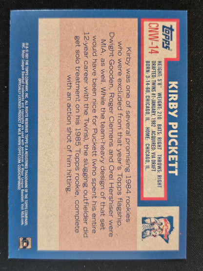2021 Topps Update #CNW-14 Kirby Puckett Topps Cards That Never Were