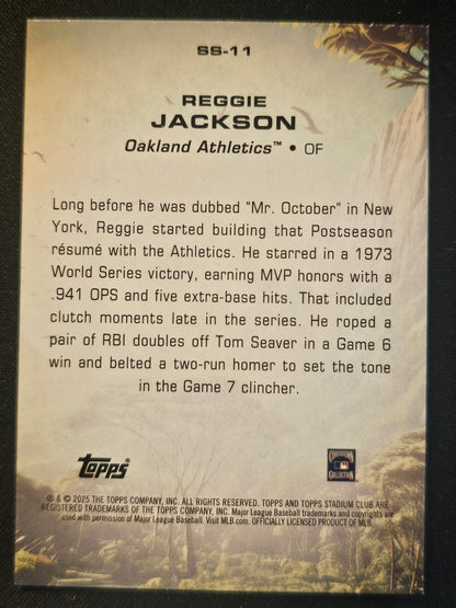 2025 Stadium Club #SS-11 Reggie Jackson Savage Sluggers