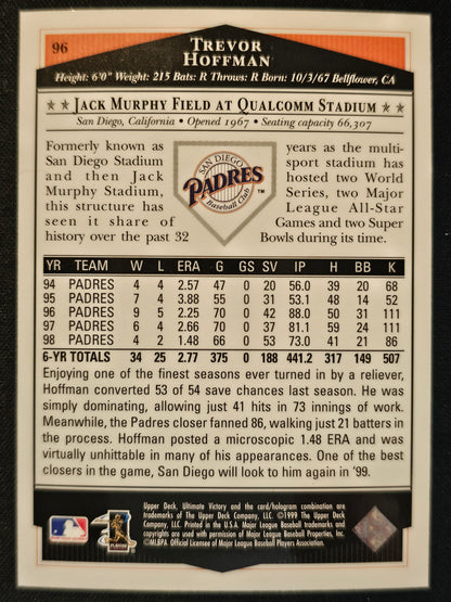 1999 Upper Deck Ultimate Victory #96 Trevor Hoffman