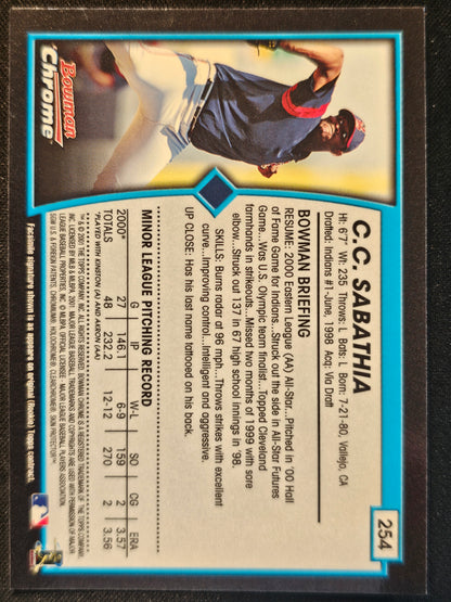 2001 Bowman Chrome #254 C.C. Sabathia