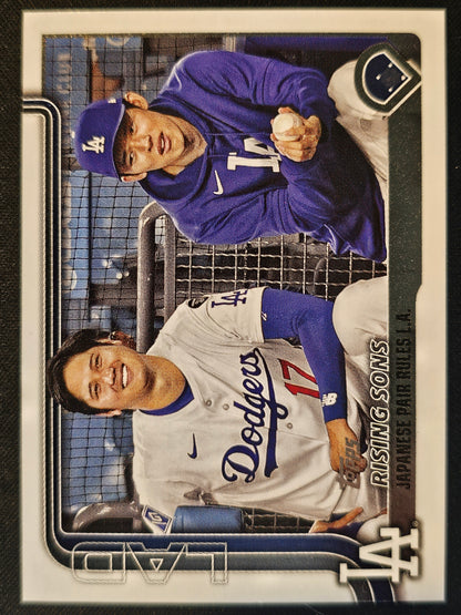 2025 Topps Update #US269 Rising Sons (Shohei Ohtani / Roki Sasaki)