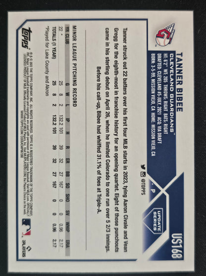 2023 Topps Update #US168 Tanner Bibee