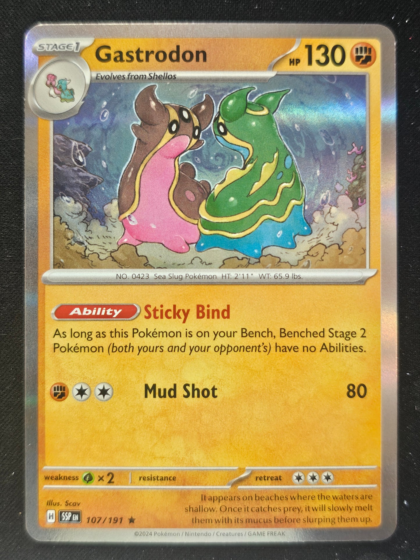SV08: Surging Sparks #107/191 Gastrodon holo