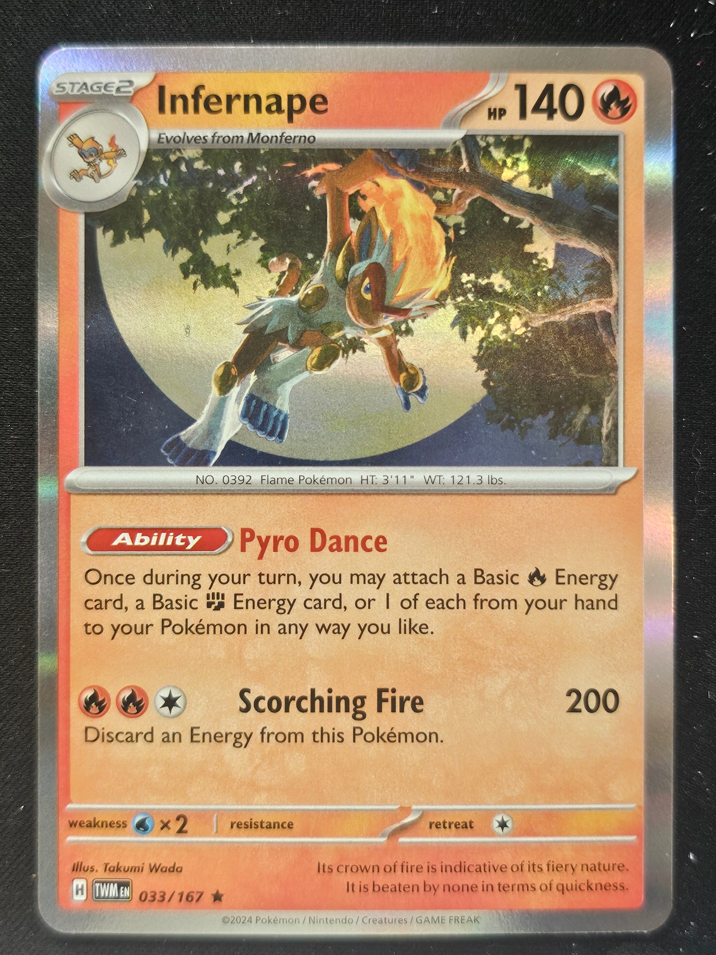 SV06: Twilight Masquerade #033/167 Infernape holo