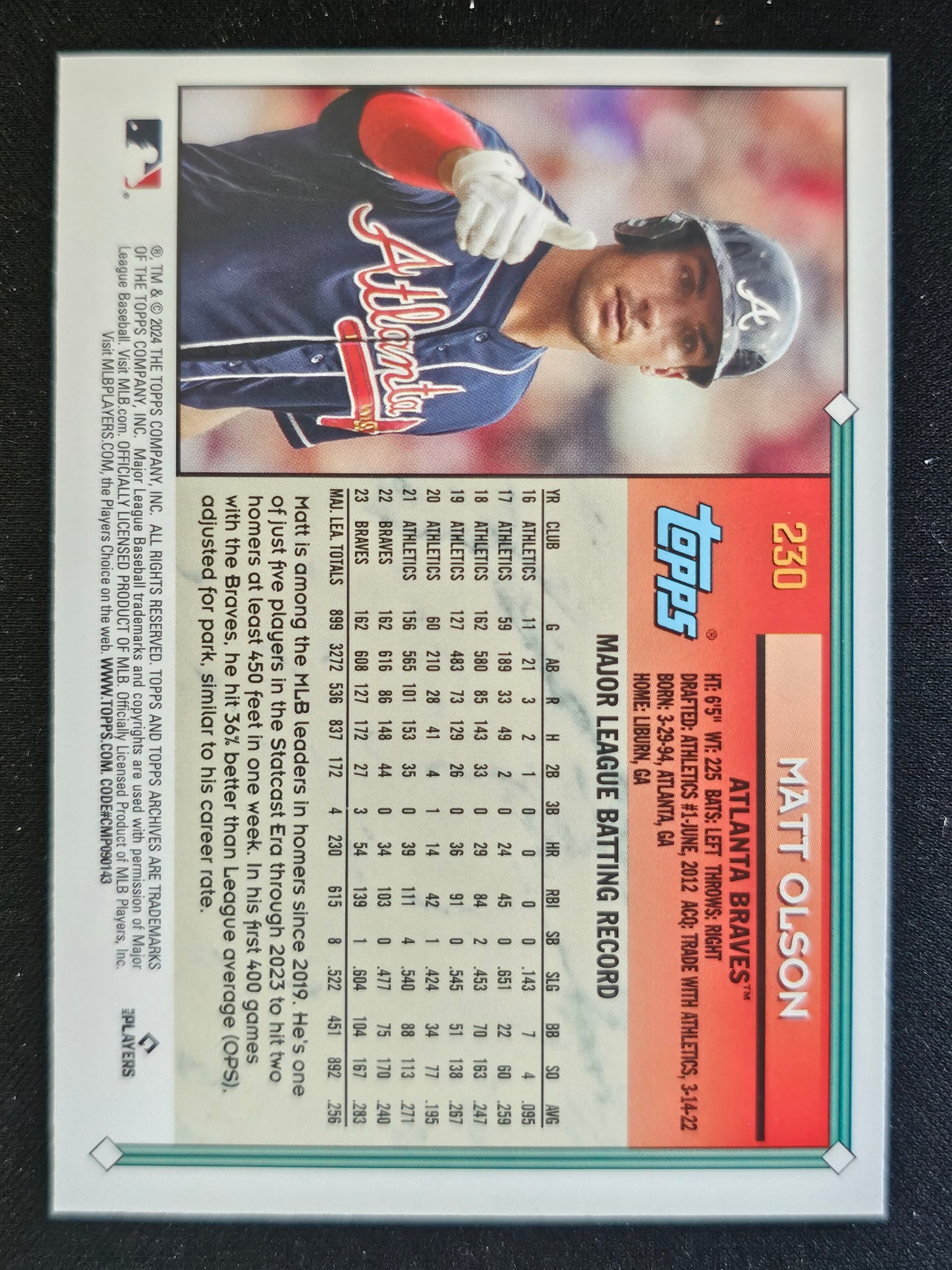 2024 Topps Archives #230 Matt Olson