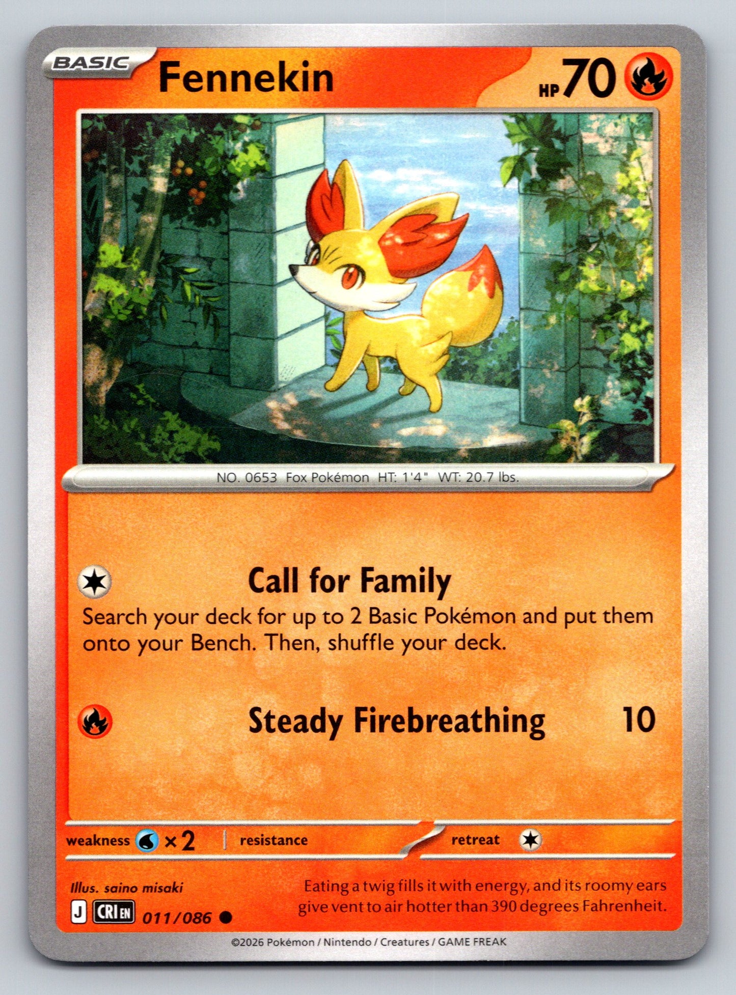 ME04: Chaos Rising #011/086 Fennekin