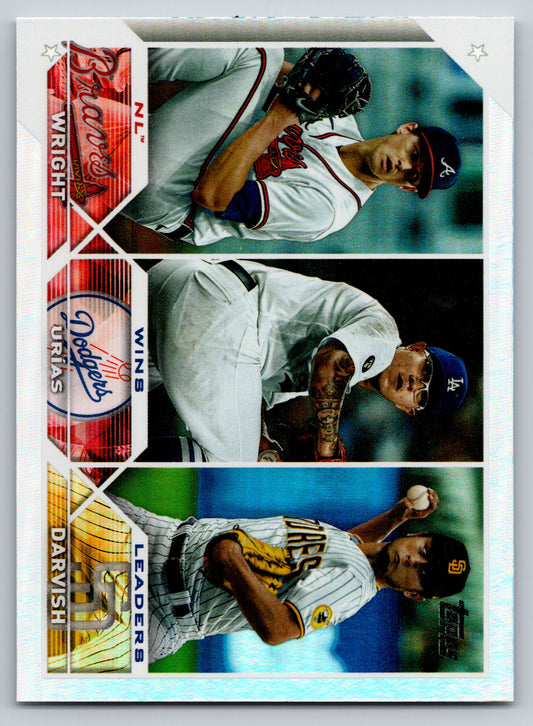 2023 Topps #284 NL Wins Leaders Rainbow Foil
