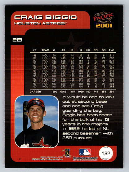 2001 Pacific #182 Craig Biggio