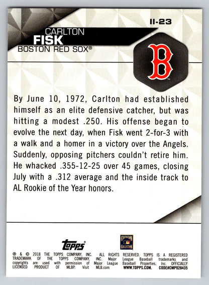 2018 Topps #II-23 Carlton Fisk Instant Impact