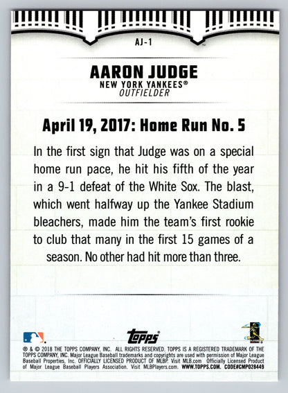 2018 Topps #AJ-1 Aaron Judge Aaron Judge Highlights