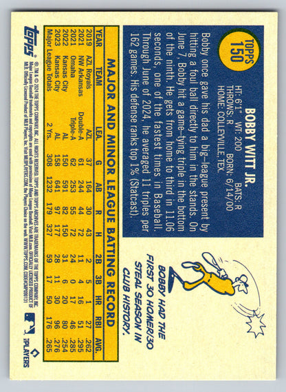 2024 Topps Archives #150 Bobby Witt Jr.