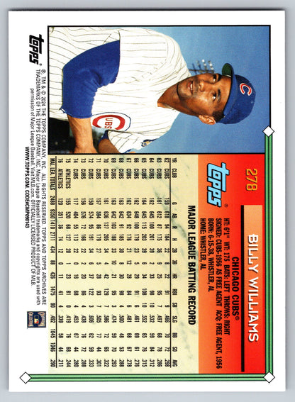 2024 Topps Archives #278 Billy Williams Black Foilboard