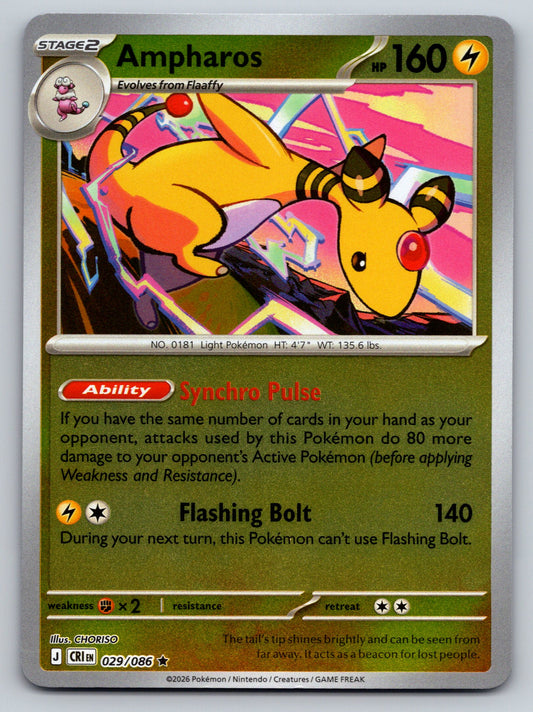 ME04: Chaos Rising #029/086 Ampharos reverse holo