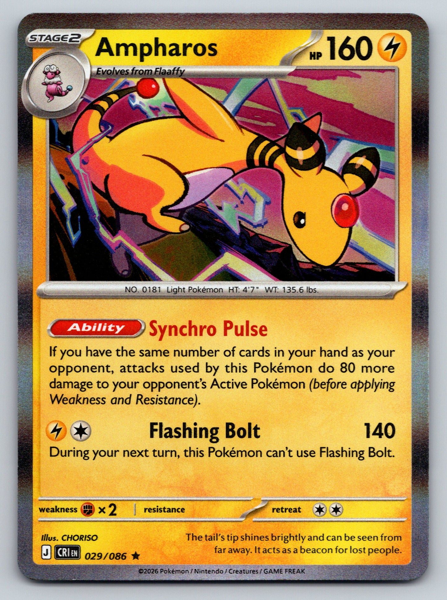 ME04: Chaos Rising #029/086 Ampharos