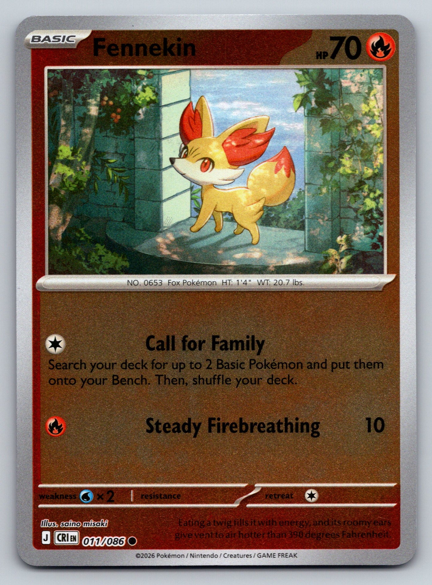 ME04: Chaos Rising #011/086 Fennekin