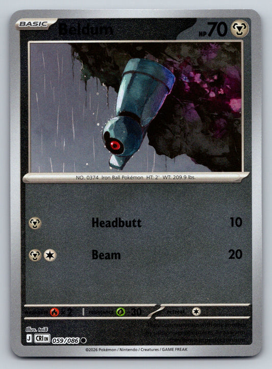 ME04: Chaos Rising #059/086 Beldum reverse holo
