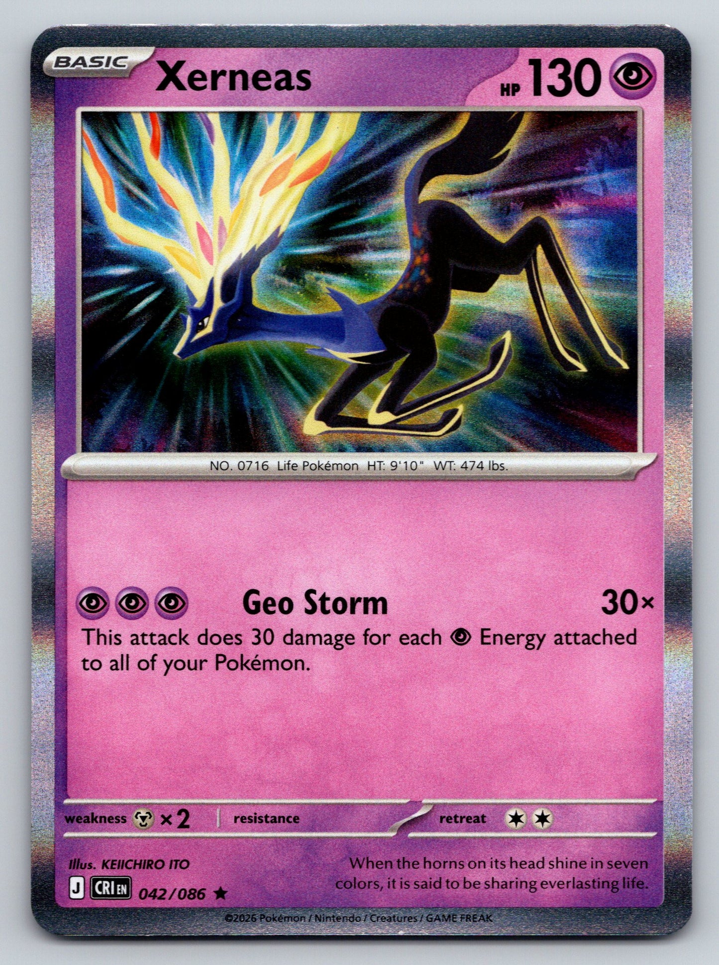 ME04: Chaos Rising #042/086 Xerneas holo