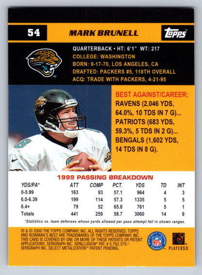 2000 Bowman's Best #54 Mark Brunell