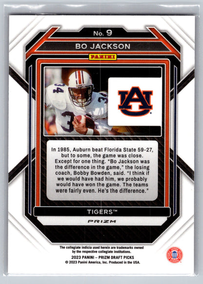 2023 Panini Prizm Draft Picks #9 Bo Jackson Prizms Red Ice