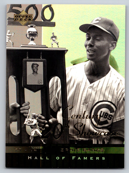 2001 Upper Deck Hall of Famers #S9 Ernie Banks 20th Century Showcase