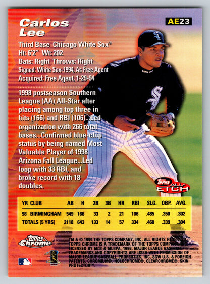 1999 Topps Chrome #AE23 Carlos Lee All-Etch