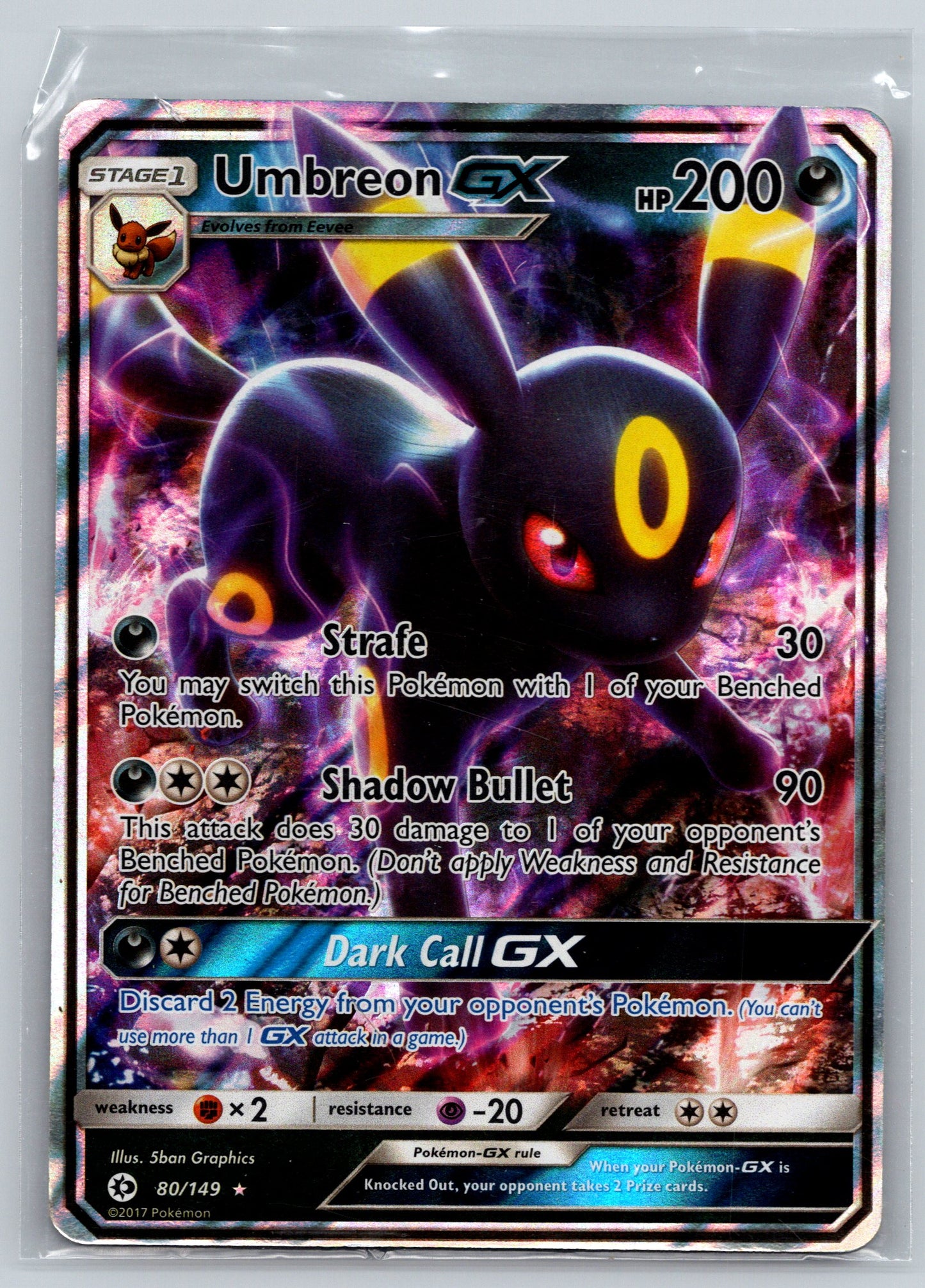SM Base Set #80/149 Umbreon GX holo