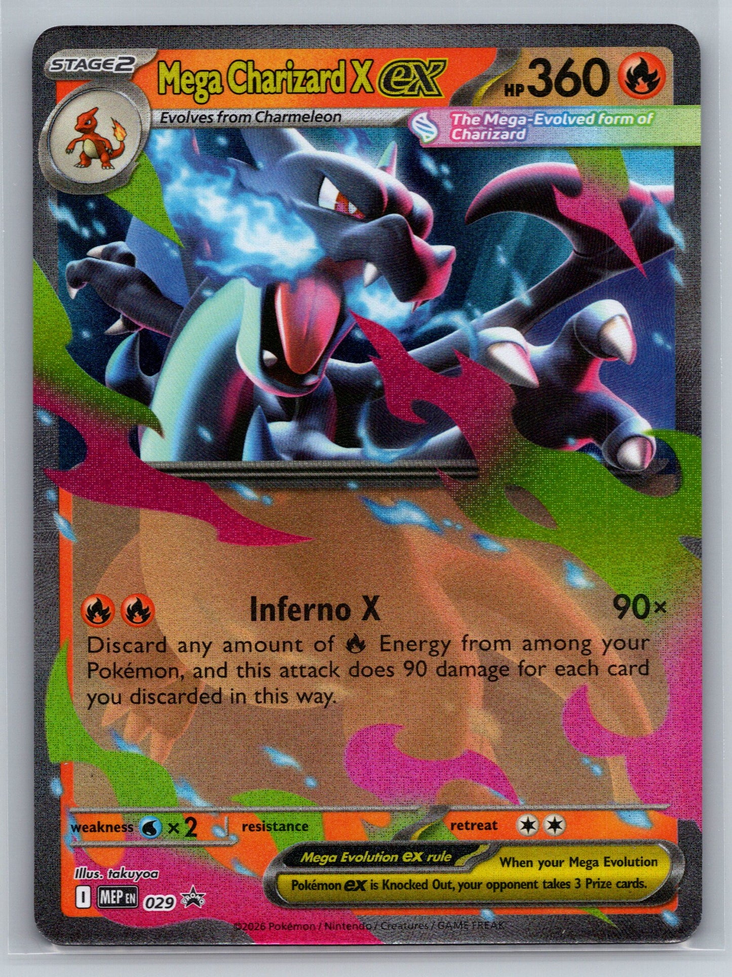 ME: Mega Evolution Promo #029 Mega Charizard X ex holo