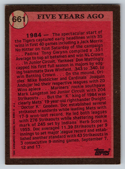 1989 Topps #661 Dwight Gooden