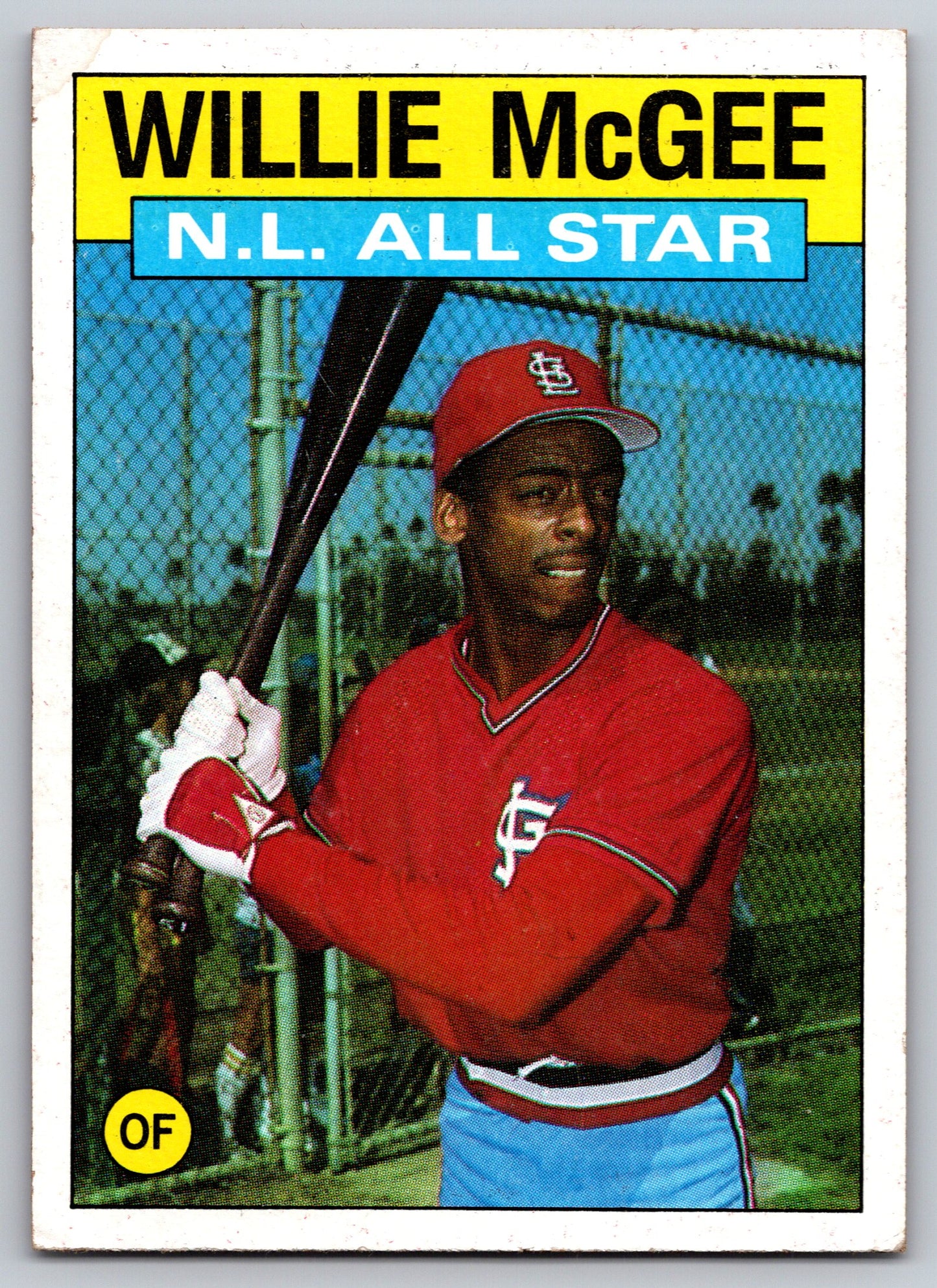 1986 Topps #707 Willie McGee