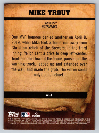 2021 Topps Big League #WT-1 Mike Trout Wanted