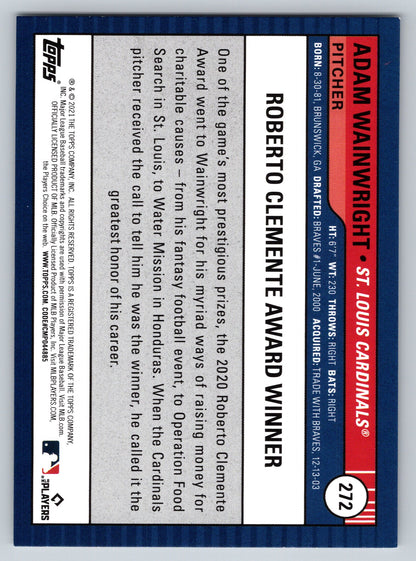 2021 Topps Big League #272 Adam Wainwright