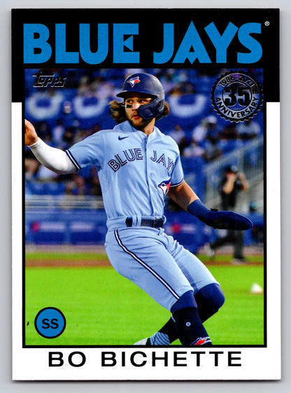 2021 Topps Update #86B-16 Bo Bichette 1986 Topps Baseball 35th Anniversary