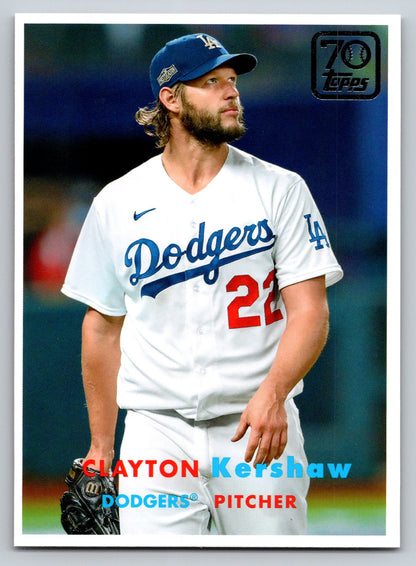 2021 Topps Update #70YT-7 Clayton Kershaw 70 Years of Topps Baseball