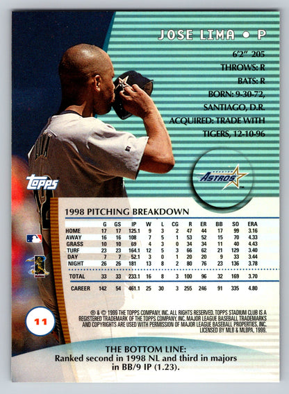 1999 Stadium Club #11 Jose Lima
