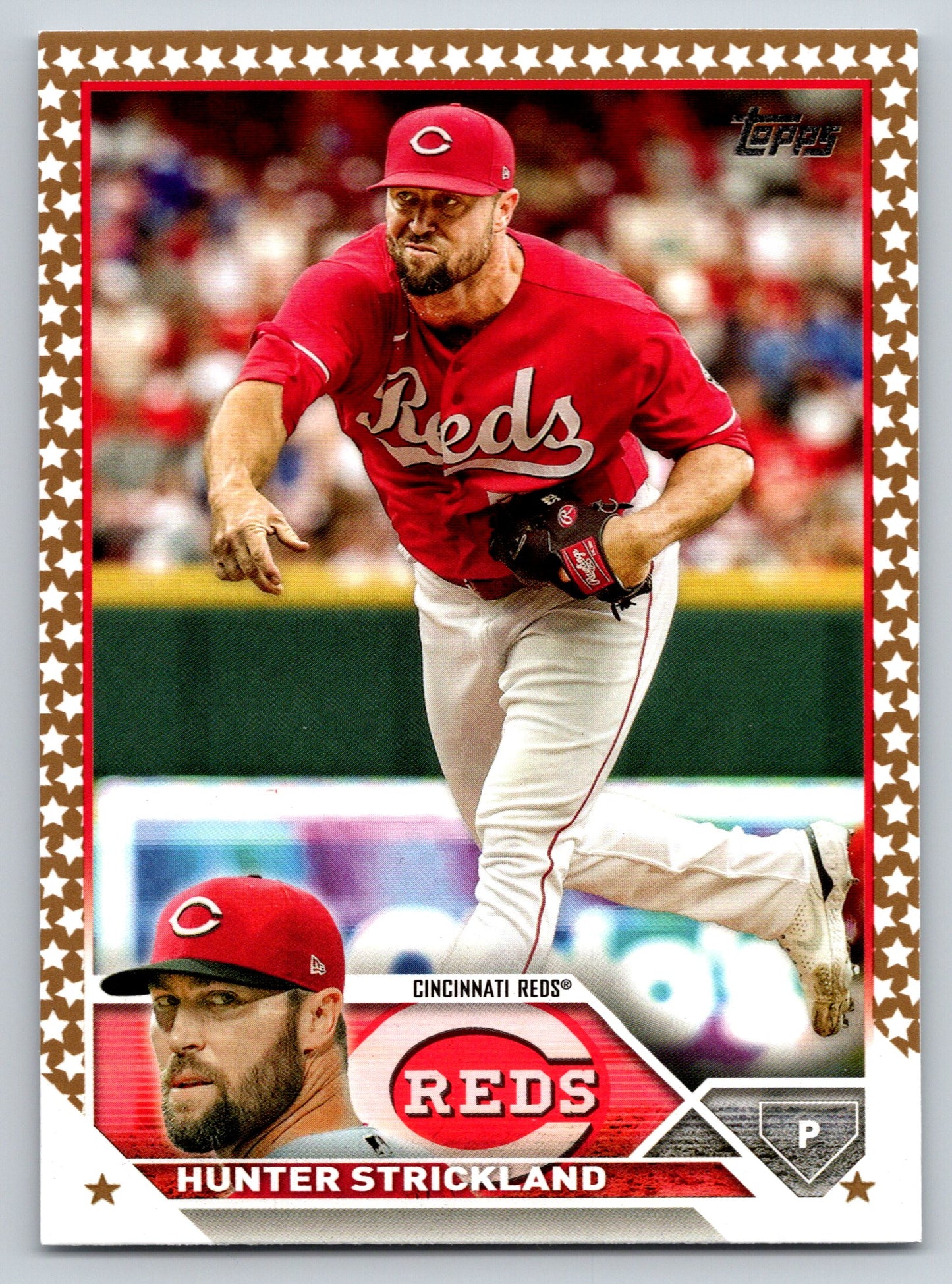 2023 Topps #652 Hunter Strickland Gold Star