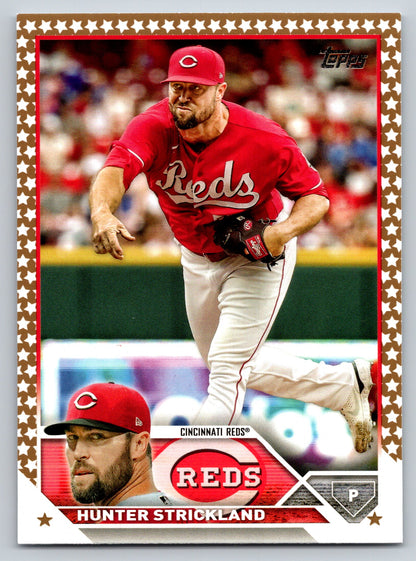 2023 Topps #652 Hunter Strickland Gold Star