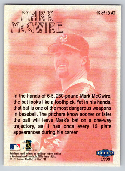1998 Ultra #15 AT Mark McGwire Artistic Talents